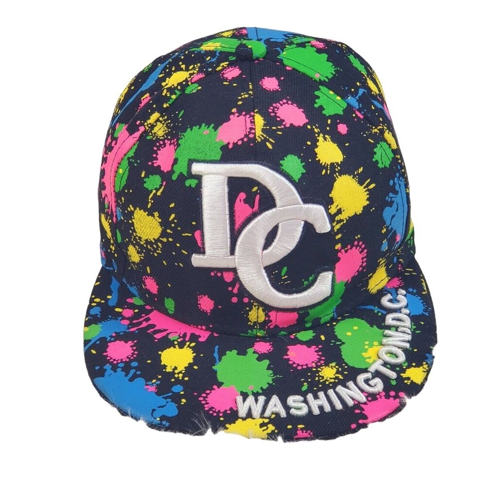 City Hunter Embroider Washington DC Paintball Sprayed Hat Cap Size 7 1/8 Fit EUC